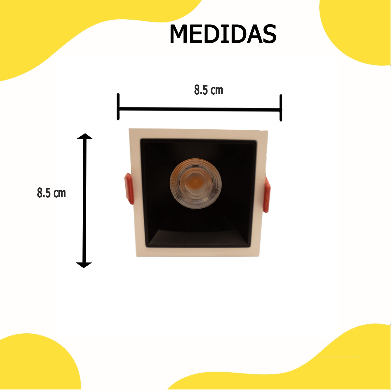 Spot Light Empotrado LED 12W 3000K Luz Cálida – Fokasu